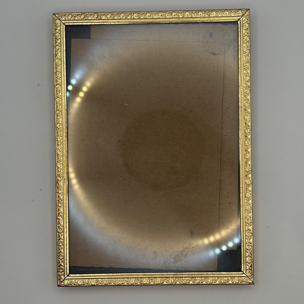 Vtg Decorel 5x7 Gold Metal Frame Ornate Floral Metal Mid Century Regency Boho
